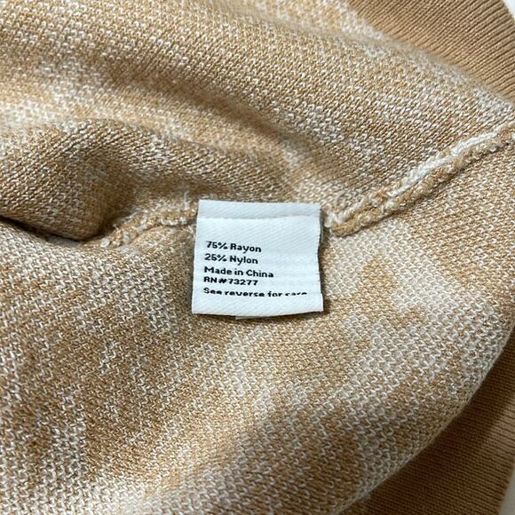 Nine West Tan and White Print Tank Sweater Size L - Picture 4 of 4